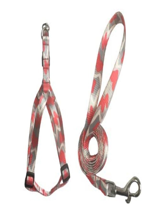 Pups&Pets 15 mm Army Type Printed Nylon Puppy Harness & Leash Set for Small & Medium Dogs - Pack of 1 Pcs - (Harness + Leash) - Image 1